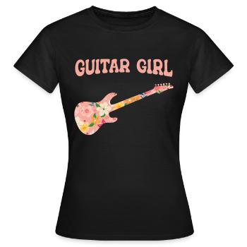 Guitare électrique Guitare électrique Guitariste Guitare - T-shirt Femme - noir - Devant - AI Model Female 172 dark (172cm)