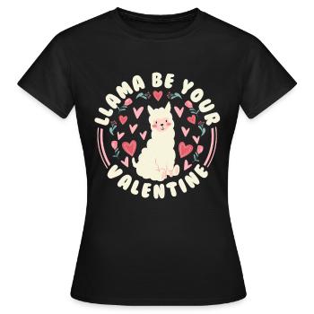 Saint-Valentin Saint-Valentin - T-shirt Femme - noir - Devant - AI Model Female 172 dark (172cm)