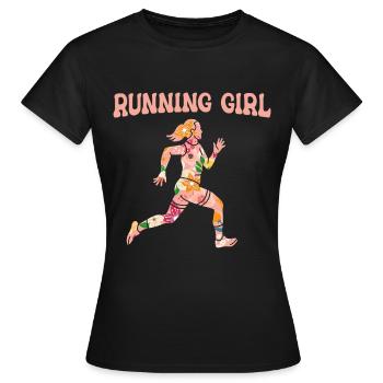 Jogging Running Running Runner Runners - Women's T-Shirt - black - Front - AI Model Female 172 dark (172cm)