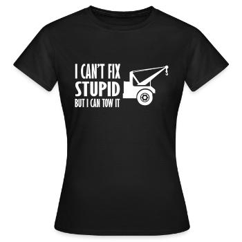 Abschleppwagen Abschleppdienst Abschlepper - Frauen T-Shirt - Schwarz - Vorne - AI Model Female 172 dark (172cm)