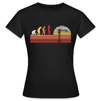 Retro Crane Construction Crane Vintage Crane Driver Crane Operator - Women's T-Shirt - black - Front - AI Model Female 172 dark (172cm)