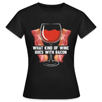 Bacon Bacon Breakfast - Women's T-Shirt - black - Front - AI Model Female 172 dark (172cm)