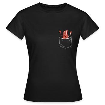 Bacon Bacon Breakfast - Women's T-Shirt - black - Front - AI Model Female 172 dark (172cm)