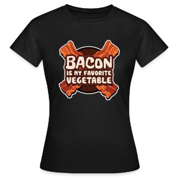 Bacon Bacon Breakfast - Women's T-Shirt - black - Front - AI Model Female 172 dark (172cm)