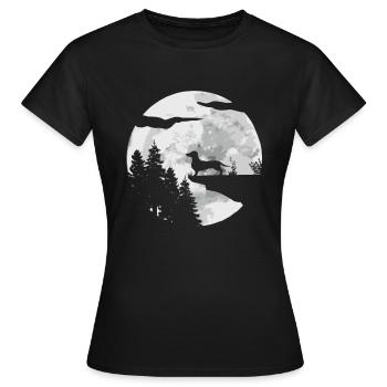 Teckel teckel viennois Teckel Rauhhaardackel - T-shirt Femme - noir - Devant - AI Model Female 172 dark (172cm)