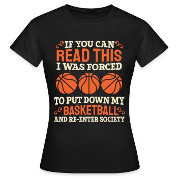 Basketball Basketballer - Women's T-Shirt - black - Front - AI Model Female 172 dark (172cm)