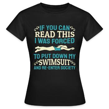 Nageurs nageurs - T-shirt Femme - noir - Devant - AI Model Female 172 dark (172cm)