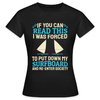 Windsurfing Windsurfen - Frauen T-Shirt - Schwarz - Vorne - AI Model Female 172 dark (172cm)