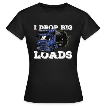 Truck Driver Truck Driver Truck Driver Trucker - Women's T-Shirt - black - Front - AI Model Female 172 dark (172cm)