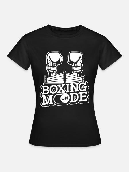 Boxen Boxing Boxer Boxkampf Kämpfer - Frauen T-Shirt - Schwarz