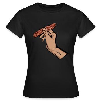 Bacon Bacon Breakfast - Women's T-Shirt - black - Front - AI Model Female 172 dark (172cm)