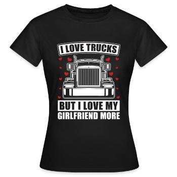 Truck Driver Truck Driver Truck Driver Trucker - Women's T-Shirt - black - Front - AI Model Female 172 dark (172cm)