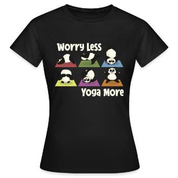 Yoga Yogi - T-shirt Femme - noir - Devant - AI Model Female 172 dark (172cm)