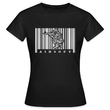 Airsoft - Frauen T-Shirt - Schwarz - Vorne - AI Model Female 172 dark (172cm)