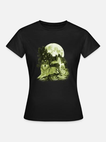 Wolf - Dame-T-shirt - sort
