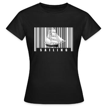 Seglen Segelboot Segler - Frauen T-Shirt - Schwarz - Vorne - AI Model Female 172 dark (172cm)