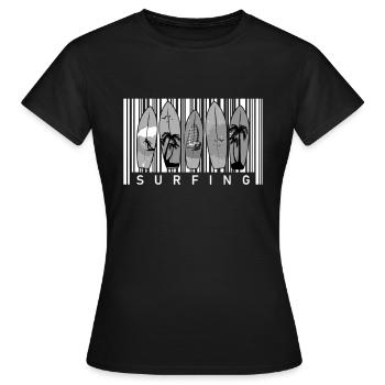 Surf Surfer Surfer - T-shirt Femme - noir - Devant - AI Model Female 172 dark (172cm)
