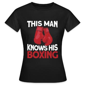 Boxe Boxe Boxe Boxe Combat Fighter - T-shirt Femme - noir - Devant - AI Model Female 172 dark (172cm)