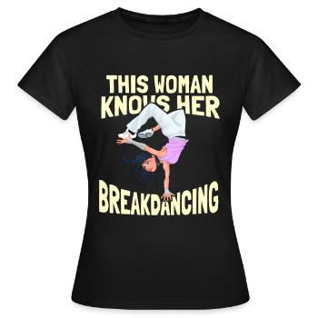Breakdance Breakdancer Breakdancing - Women's T-Shirt - black - Front - AI Model Female 172 dark (172cm)