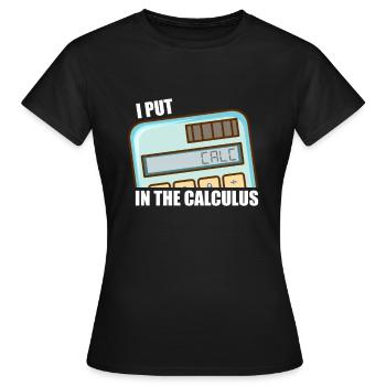 Mathématiques Mathématiques - T-shirt Femme - noir - Devant - AI Model Female 172 dark (172cm)