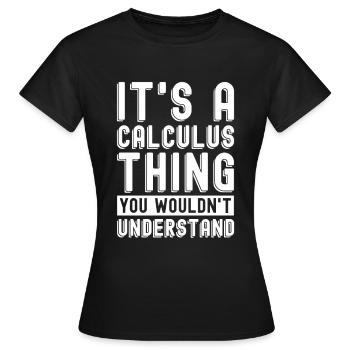 Mathématiques Mathématiques - T-shirt Femme - noir - Devant - AI Model Female 172 dark (172cm)