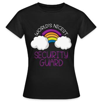 Security Security Guard Security Service - Women's T-Shirt - black - Front - AI Model Female 172 dark (172cm)