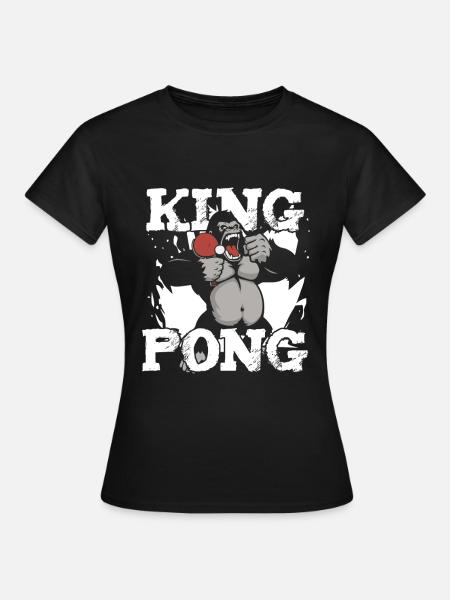 Tischtennis Ping Pong - Frauen T-Shirt - Schwarz