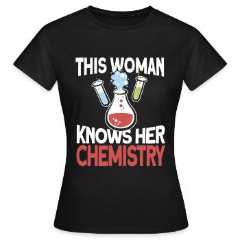 Chimiste Chimiste Technicien de laboratoire chimique Technicien chimique Technicien chimique - T-shirt Femme - noir - Devant - AI Model Female 172 dark (172cm)