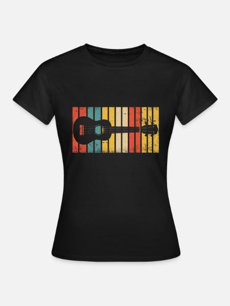 Ukulele - Frauen T-Shirt - Schwarz