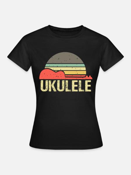 Ukulele - Frauen T-Shirt - Schwarz