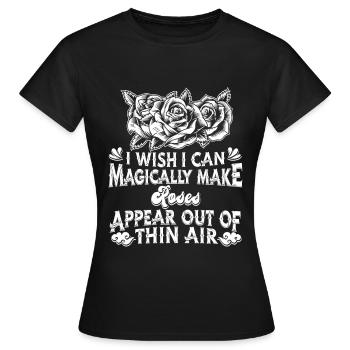 Rose Roses Rose Garden Jardinier - T-shirt Femme - noir - Devant - AI Model Female 172 dark (172cm)