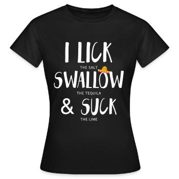 Alcool - T-shirt Femme - noir - Devant - AI Model Female 172 dark (172cm)