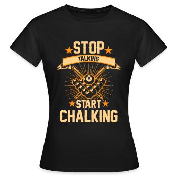 Billard 8-Ball - Frauen T-Shirt - Schwarz - Vorne - AI Model Female 172 dark (172cm)