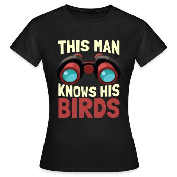 Ornithologues ornithologue ornithologues ornithologiques - T-shirt Femme - noir - Devant - AI Model Female 172 dark (172cm)