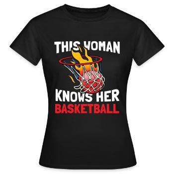Basketball Basketballer - Women's T-Shirt - black - Front - AI Model Female 172 dark (172cm)