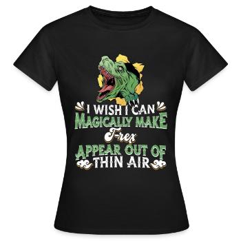 T-Rex Tyrannosaurus Rex - T-shirt Femme - noir - Devant - AI Model Female 172 dark (172cm)