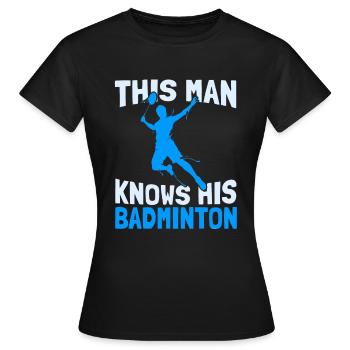 Badminton Federball - Frauen T-Shirt - Schwarz - Vorne - AI Model Female 172 dark (172cm)