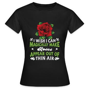 Rose Roses Rose Garden Jardinier - T-shirt Femme - noir - Devant - AI Model Female 172 dark (172cm)