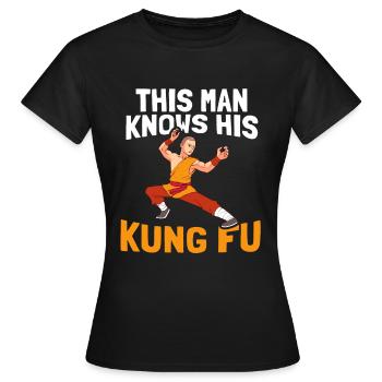 Kung-fu - T-shirt Femme - noir - Devant - AI Model Female 172 dark (172cm)