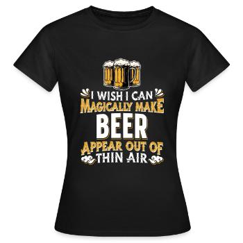 Bière Bière Buveur Amateurs de bière Alcool - T-shirt Femme - noir - Devant - AI Model Female 172 dark (172cm)