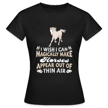Cavalier Équitation Équitation - T-shirt Femme - noir - Devant - AI Model Female 172 dark (172cm)