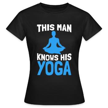 Yoga Yogi - T-shirt Femme - noir - Devant - AI Model Female 172 dark (172cm)