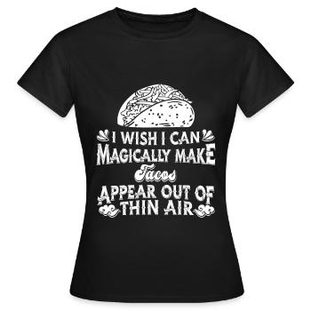 Tacos Foodie Mexique - T-shirt Femme - noir - Devant - AI Model Female 172 dark (172cm)