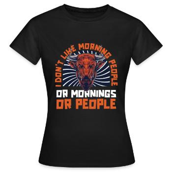 Taureau Taureau - T-shirt Femme - noir - Devant - AI Model Female 172 dark (172cm)