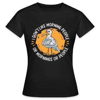 Mouette Mouette - T-shirt Femme - noir - Devant - AI Model Female 172 dark (172cm)