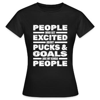 Hockey sur glace Hockey sur glace Gardien de but Gardien de but Gardien de but - T-shirt Femme - noir - Devant - AI Model Female 172 dark (172cm)
