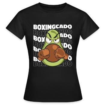 Boxe Boxe Boxe Boxe Combat Fighter - T-shirt Femme - noir - Devant - AI Model Female 172 dark (172cm)