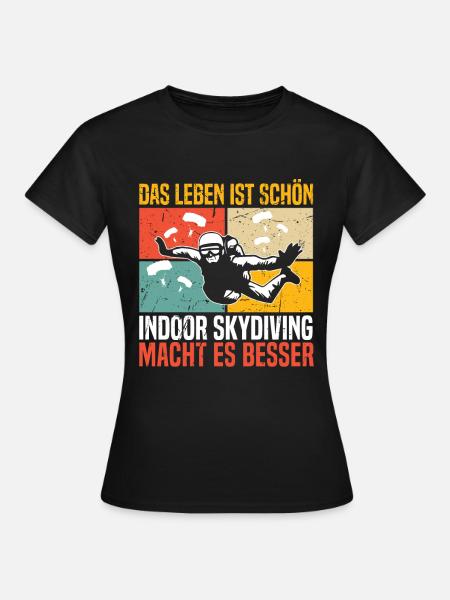 Indoor-Skydiving - Frauen T-Shirt - Schwarz
