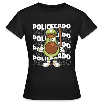 Officier de police Commissaire de police - T-shirt Femme - noir - Devant - AI Model Female 172 dark (172cm)