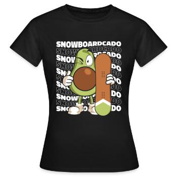 Snowboard Snowboarder Snowboarding - Women's T-Shirt - black - Front - AI Model Female 172 dark (172cm)